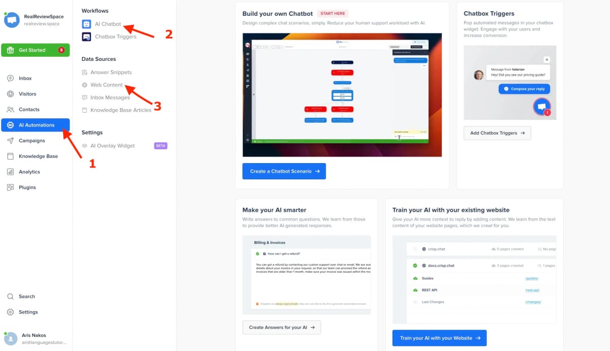 Crisp AI Knowledge Base Setup